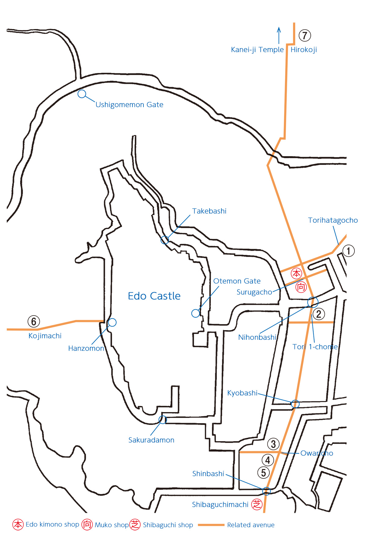 Edo kimono fabric shops