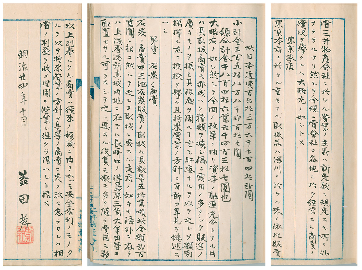 Report and opinion on the actual business situation of Mitsui Bussan