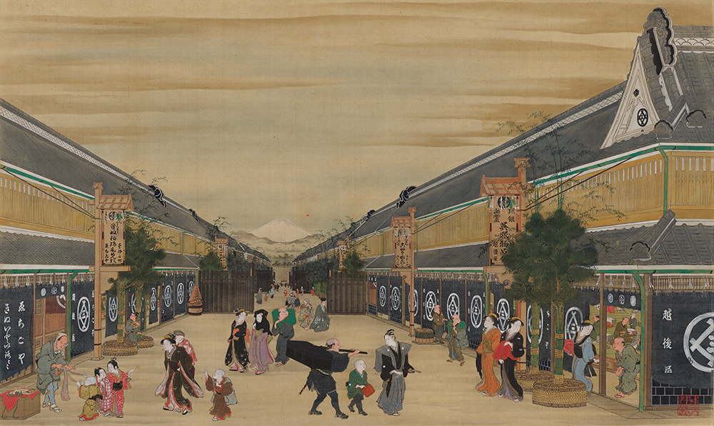 2 駿河町越後屋正月風景図 2 駿河町越後屋正月風景図