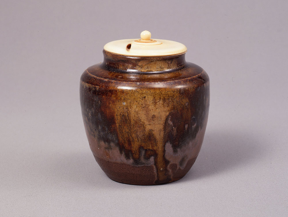 68 瀬戸面取手茶入 佐久間面取